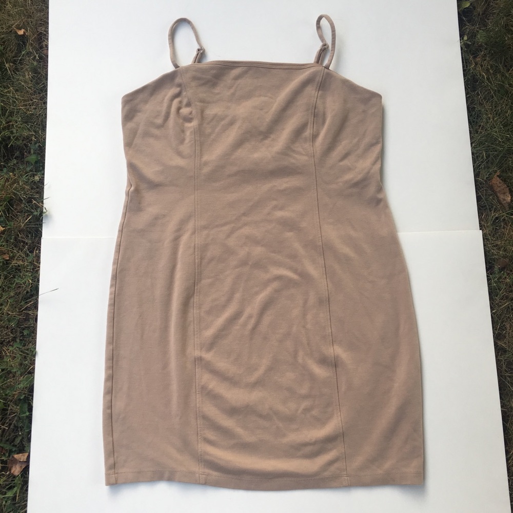 Forever 21+ tan bodycon dress